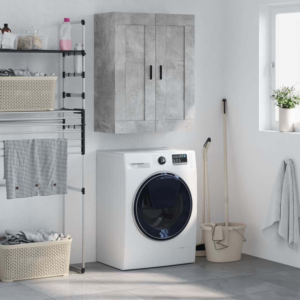 Veggskap Betonggrå 69,5x34x90 cm