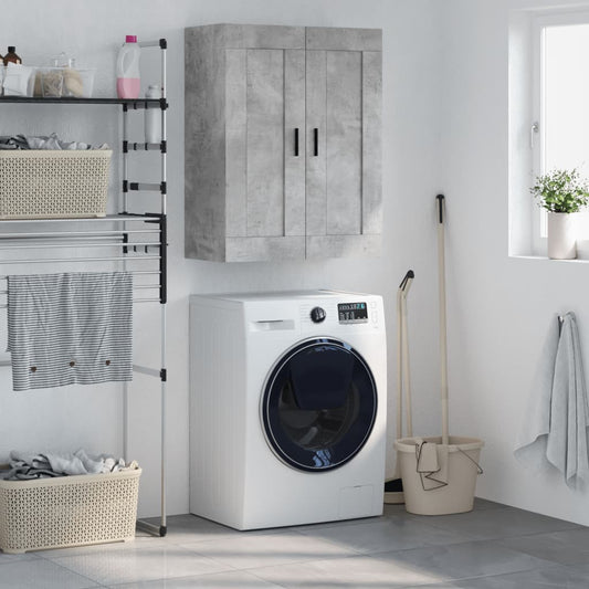 Veggskap Betonggrå 69,5x34x90 cm