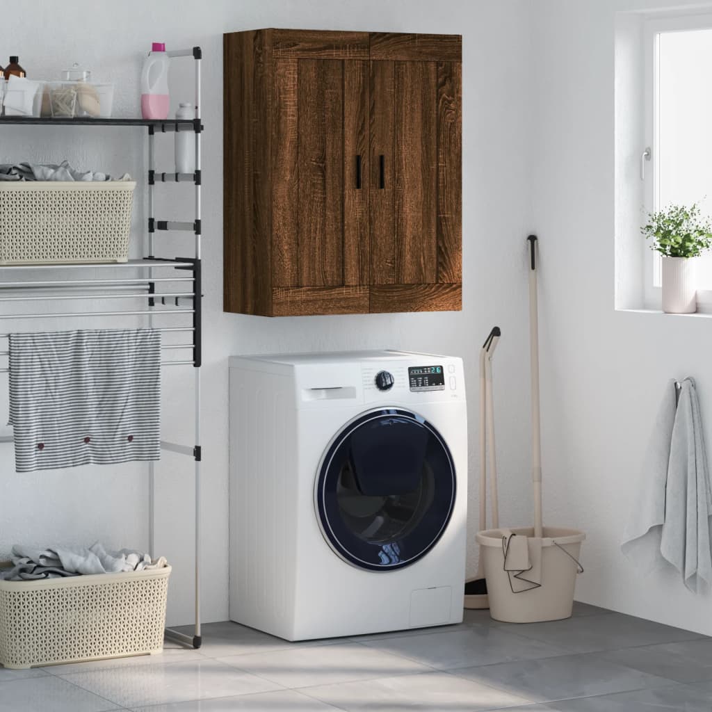 Veggskap Brun Eik 69,5x34x90 cm