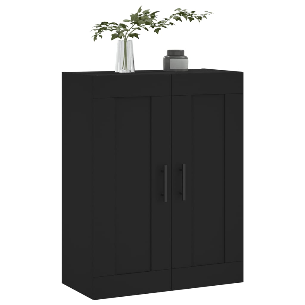 Veggskap Svart 69,5x34x90 cm