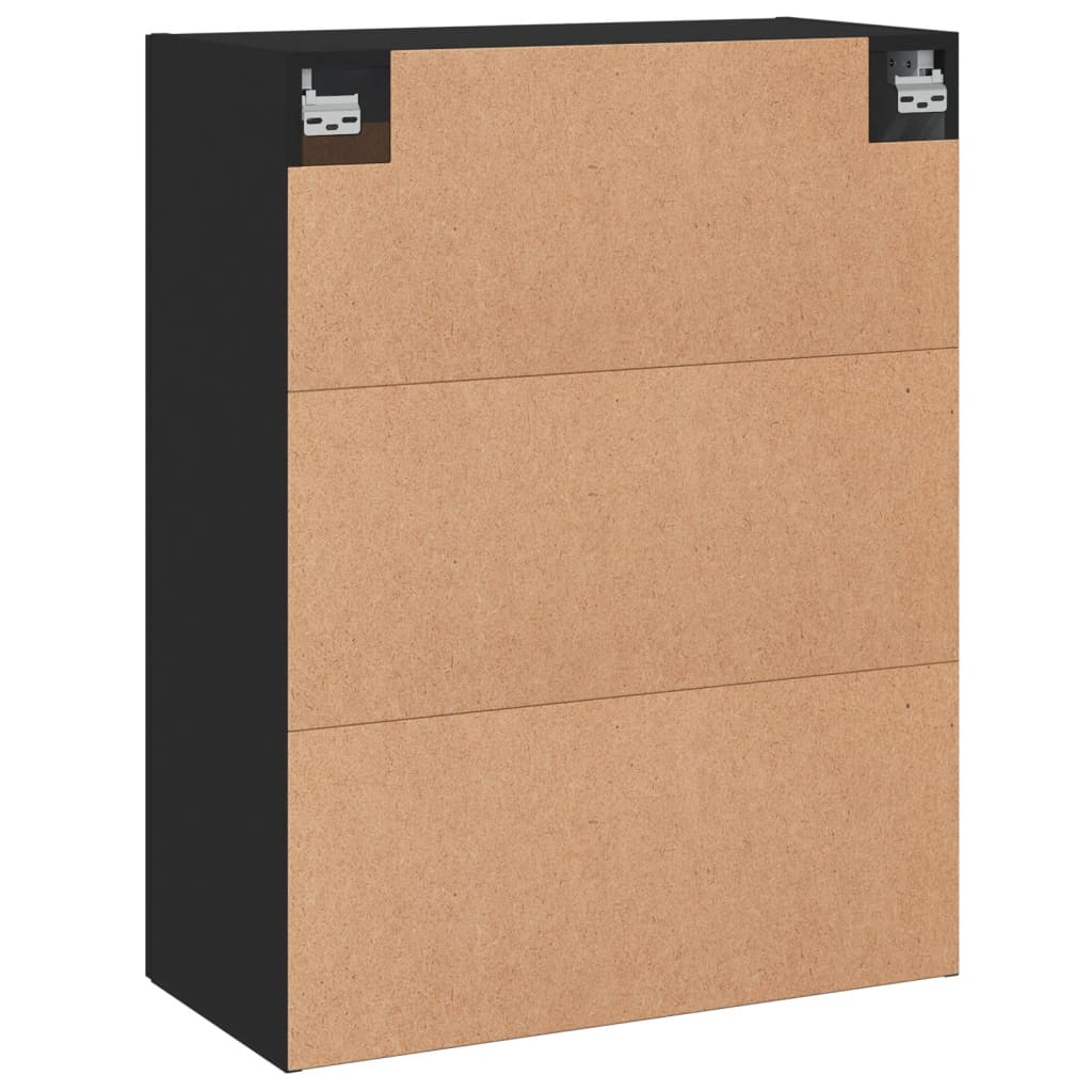 Veggskap Svart 69,5x34x90 cm