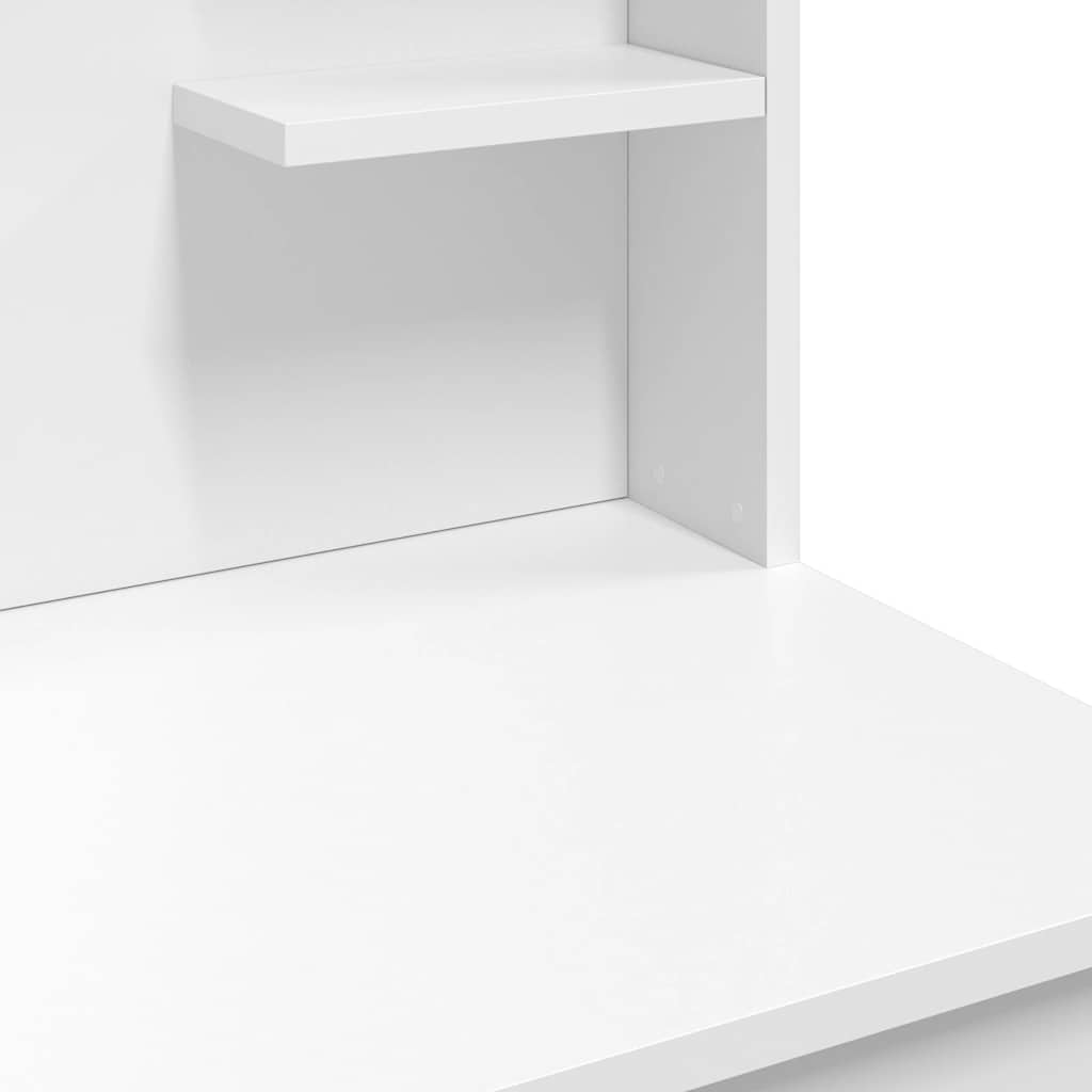 Sminkebord Hvit LED 96x40x142 cm