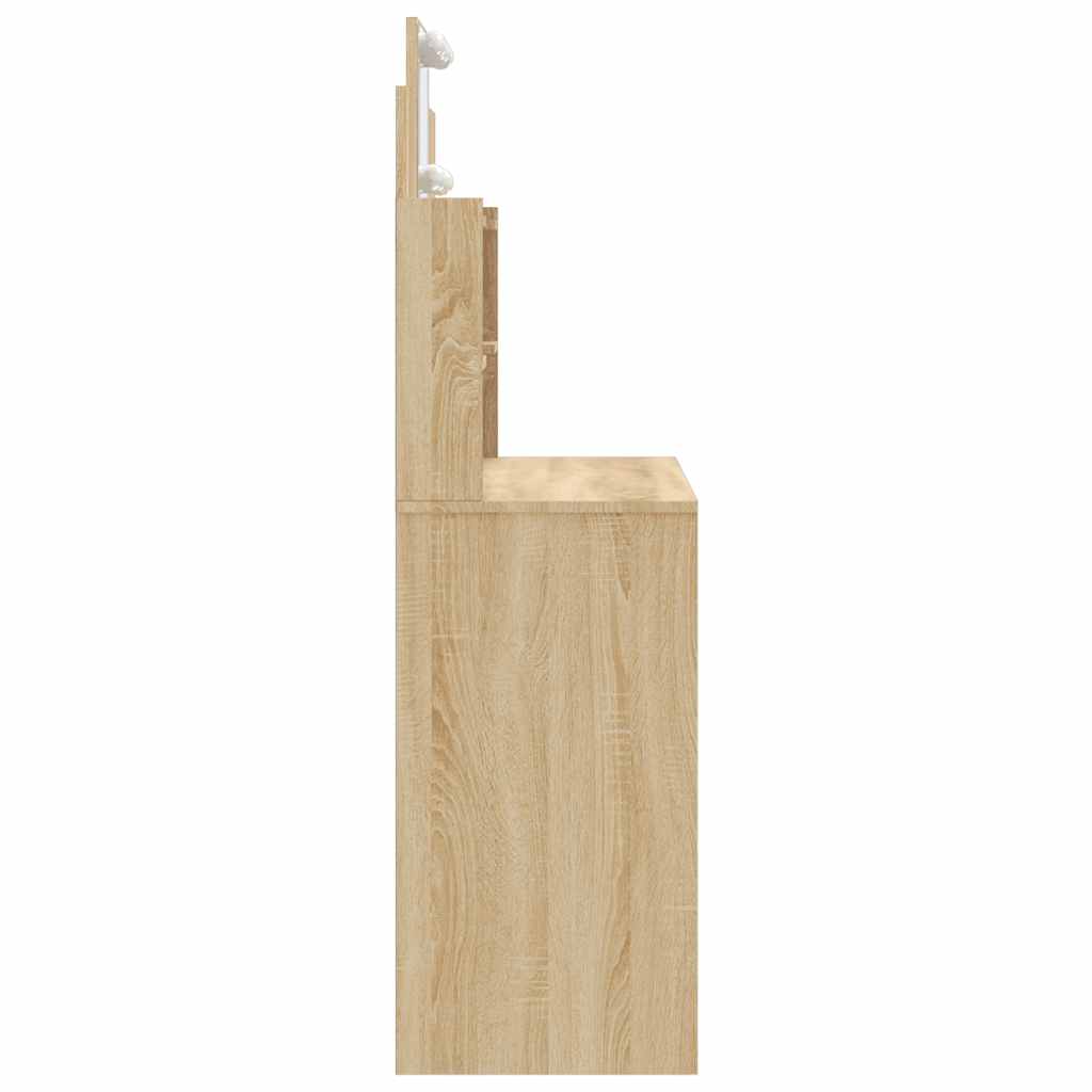 Sminkebord Sonoma Eik LED 96x40x142 cm