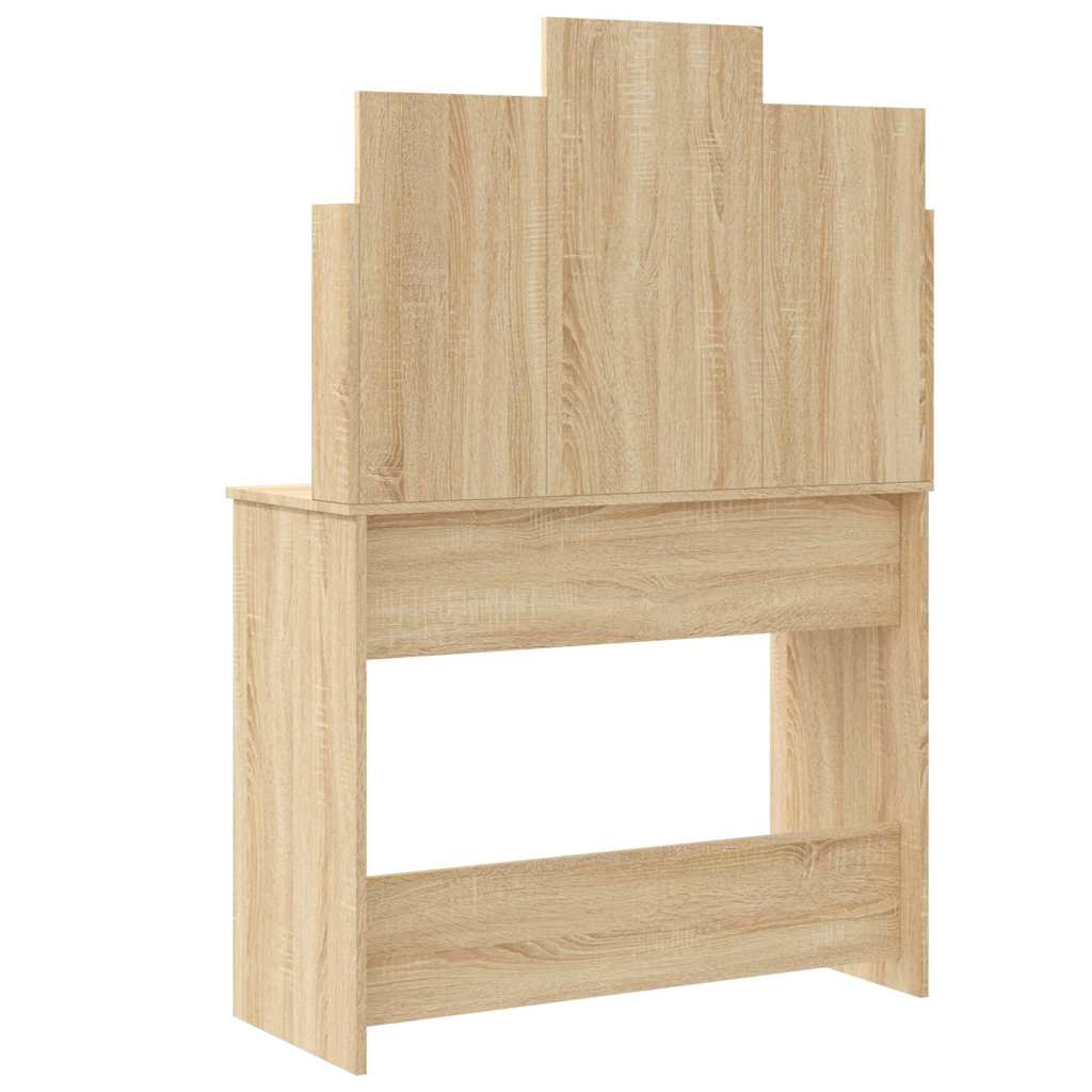 Sminkebord Sonoma Eik LED 96x40x142 cm