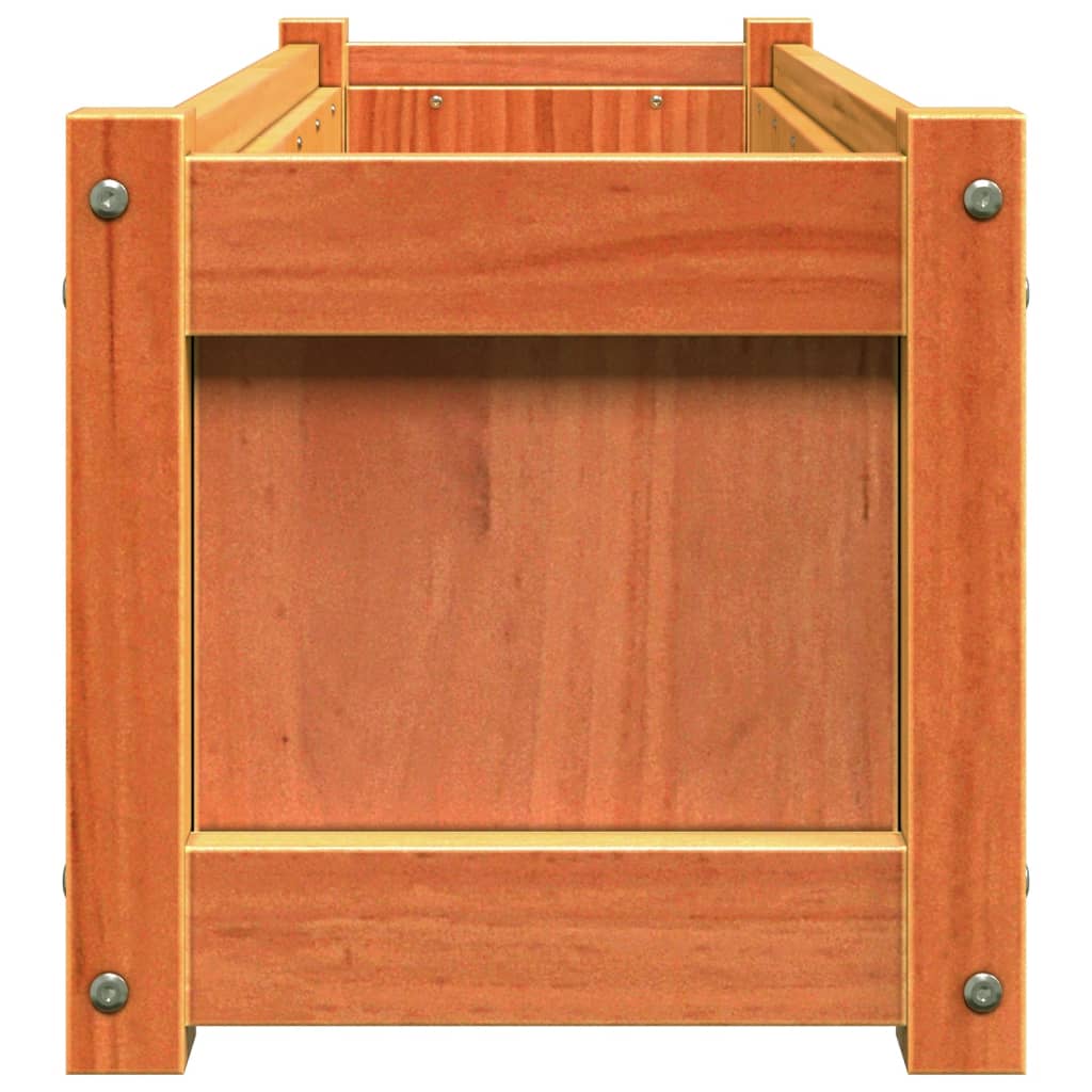 Utendørs Blomsterkasse Plantekasse Tre voksbrun 90x31x31 cm heltre furu