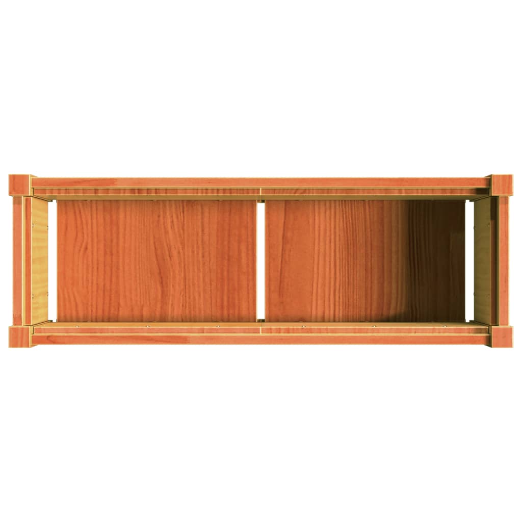 Utendørs Blomsterkasse Plantekasse Tre voksbrun 90x31x31 cm heltre furu