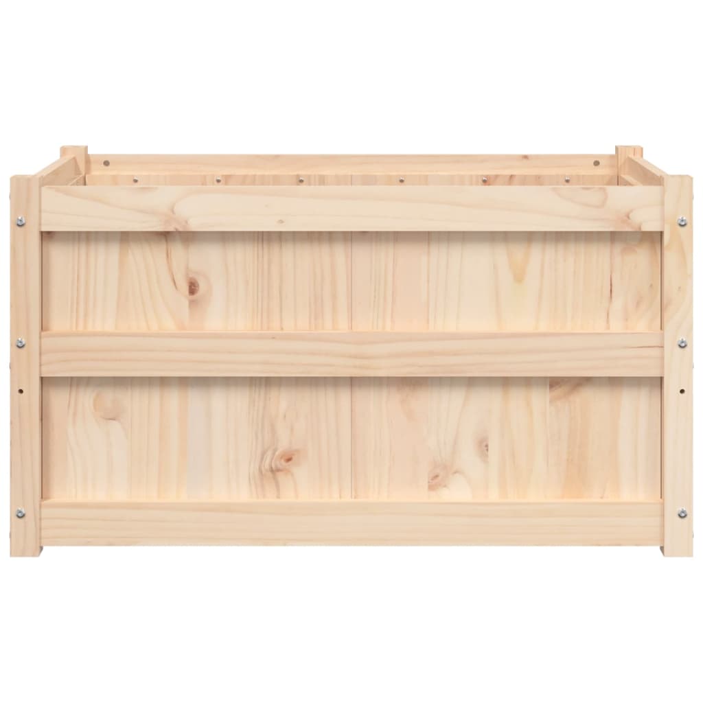 Utendørs Blomsterkasse Plantekasse Tre 90x50x50 cm heltre furu