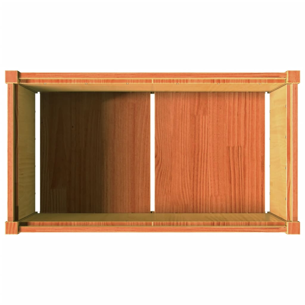 Utendørs Blomsterkasse Plantekasse Tre voksbrun 90x50x50 cm heltre furu