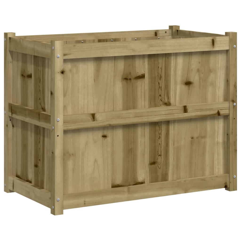 Utendørs Blomsterkasse Plantekasse Tre 90x50x70 cm impregnert furu