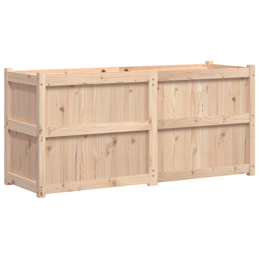 Utendørs Blomsterkasse Plantekasse Tre 150x50x70 cm heltre furu
