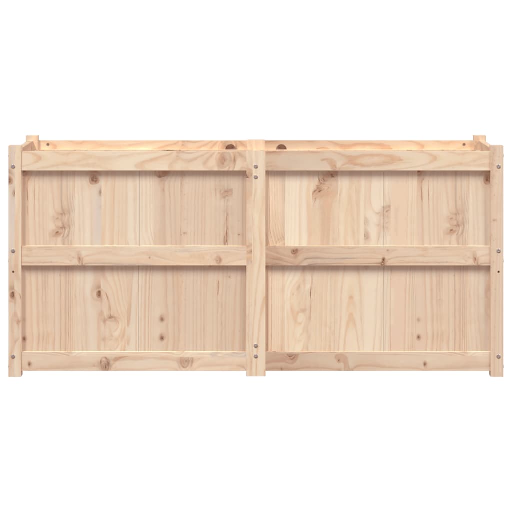Utendørs Blomsterkasse Plantekasse Tre 150x50x70 cm heltre furu