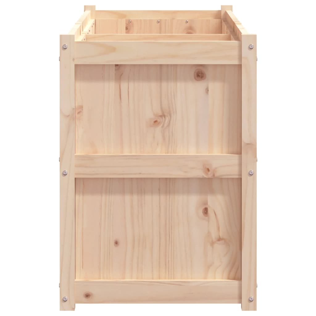 Utendørs Blomsterkasse Plantekasse Tre 150x50x70 cm heltre furu