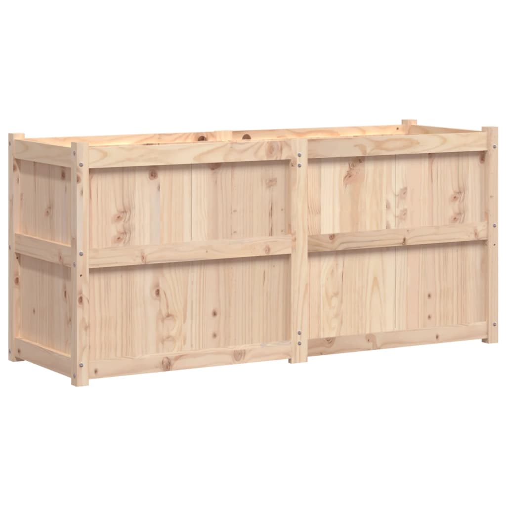 Utendørs Blomsterkasse Plantekasse Tre 150x50x70 cm heltre furu