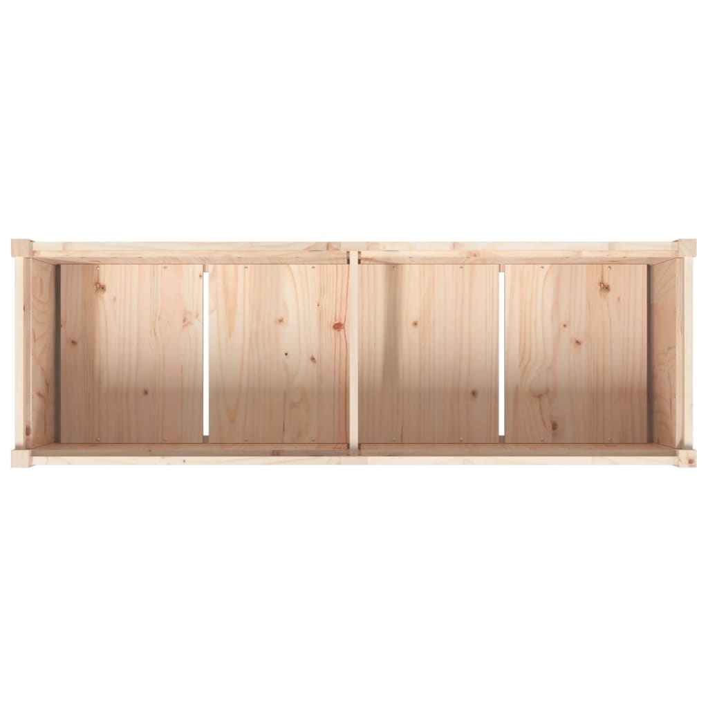 Utendørs Blomsterkasse Plantekasse Tre 150x50x70 cm heltre furu