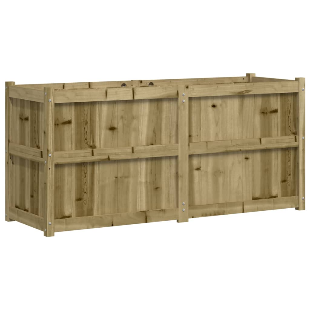 Utendørs Blomsterkasse Plantekasse Tre 150x50x70 cm impregnert furu