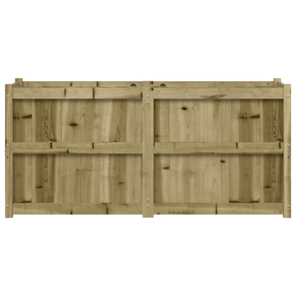 Utendørs Blomsterkasse Plantekasse Tre 150x50x70 cm impregnert furu