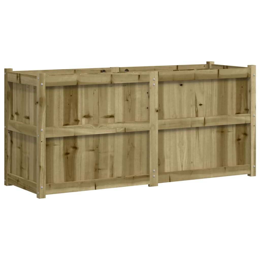 Utendørs Blomsterkasse Plantekasse Tre 150x50x70 cm impregnert furu