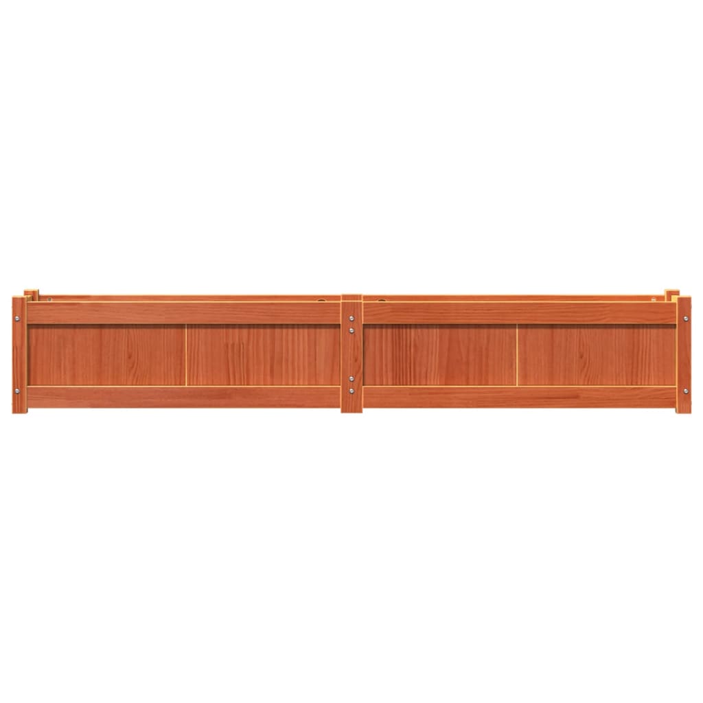 Utendørs Blomsterkasse Plantekasse Tre voksbrun 180x31x31 cm heltre furu