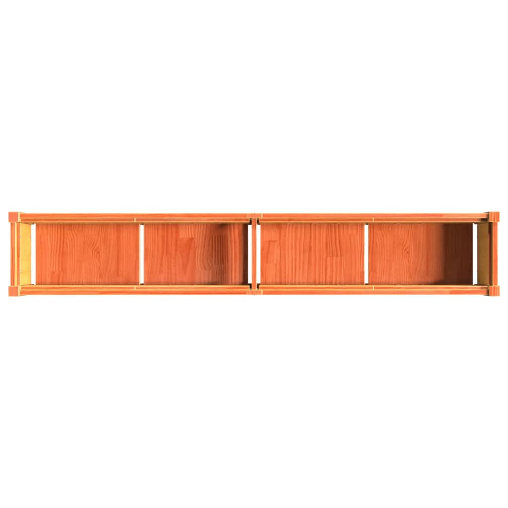Utendørs Blomsterkasse Plantekasse Tre voksbrun 180x31x31 cm heltre furu