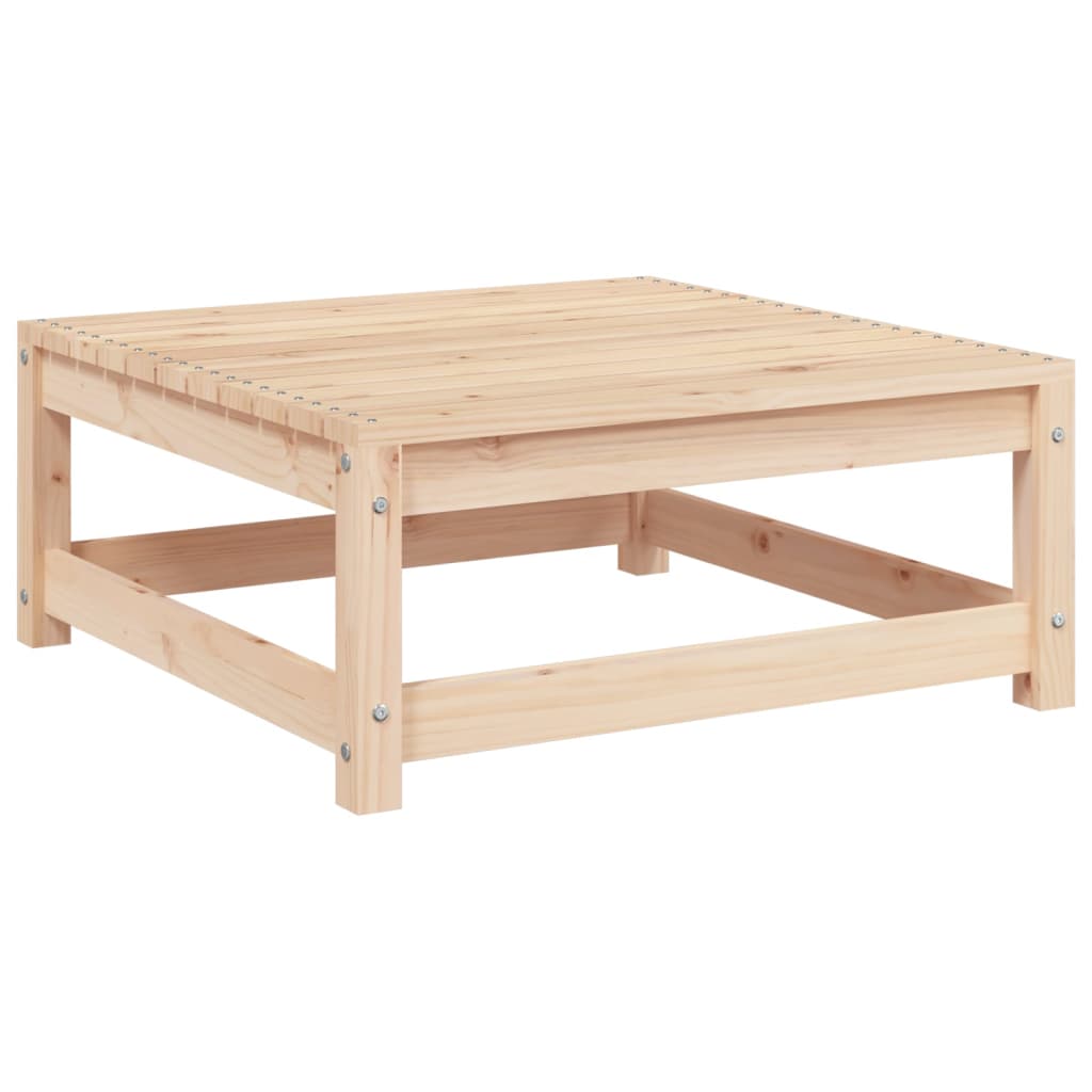 Fotskammel til hage 70x70x30 cm heltre furu