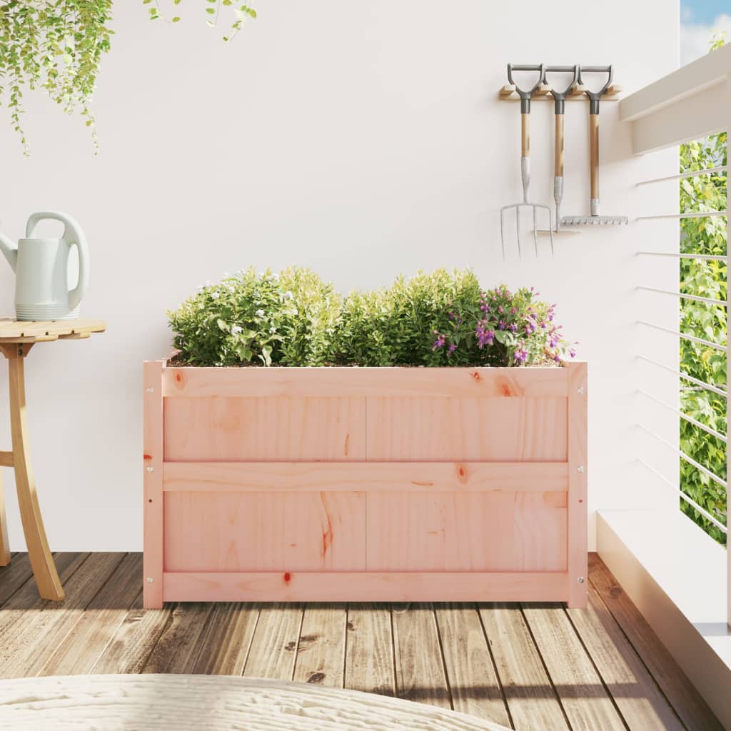 Utendørs Blomsterkasse Plantekasse Tre 90x50x50 cm heltre douglasgran