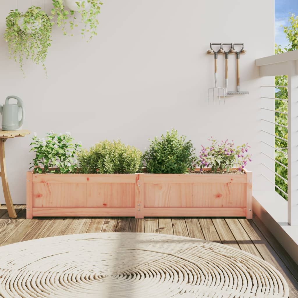 Utendørs Blomsterkasse Plantekasse Tre 150x31x31 cm heltre douglasgran