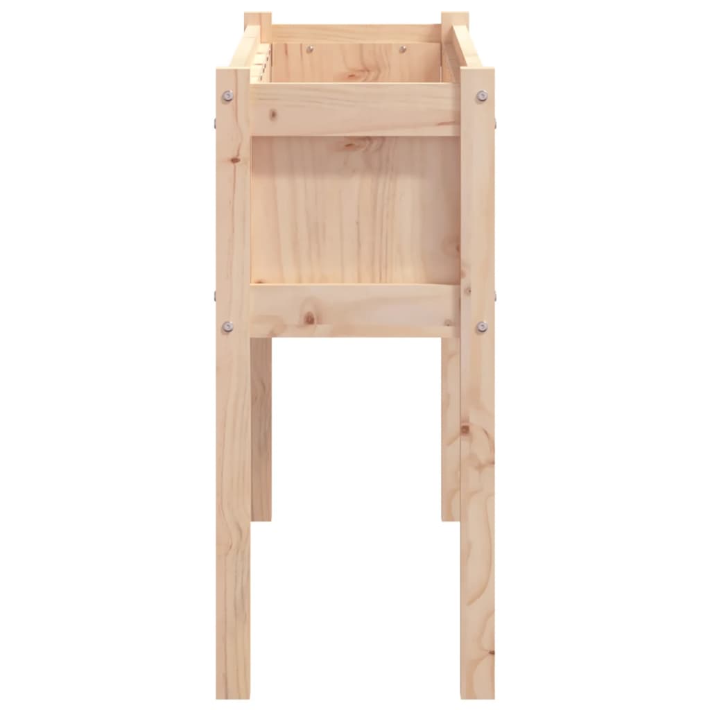 Utendørs Blomsterkasse Plantekasse Tre med ben 110x31x70 cm heltre furu