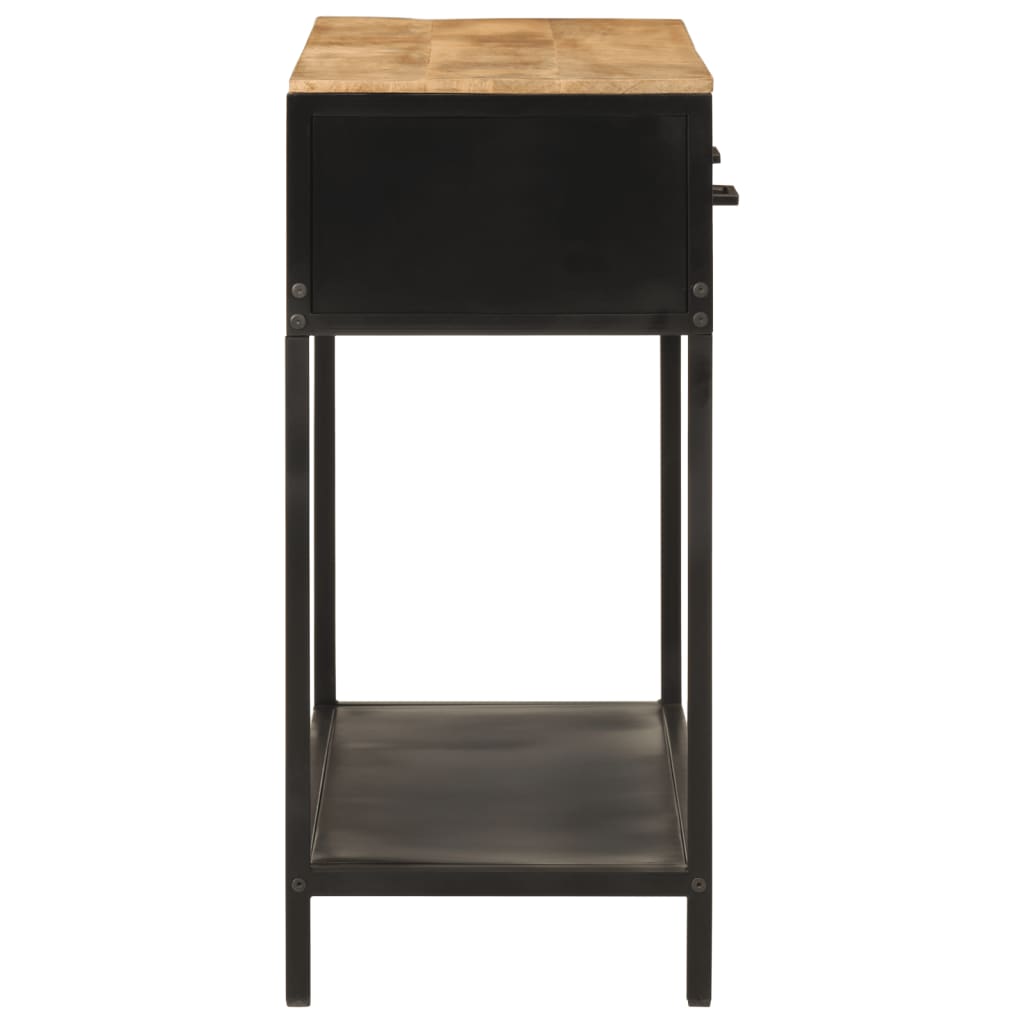Avlastningsbord Konsollbord Tre 100x35x76 cm heltre mango og jern