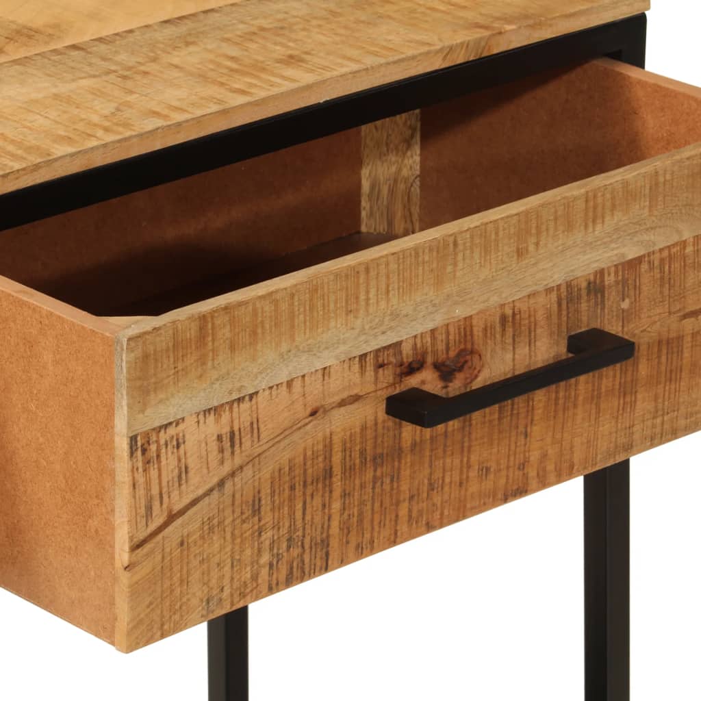 Avlastningsbord Konsollbord Tre 100x35x76 cm heltre mango og jern
