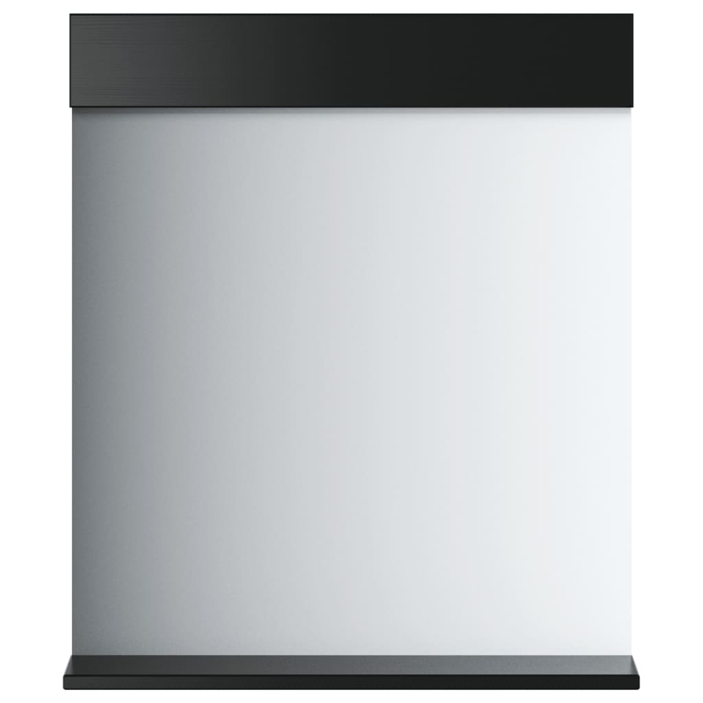Baderomsspeil med hylle BERG svart 60x12x70 cm heltre