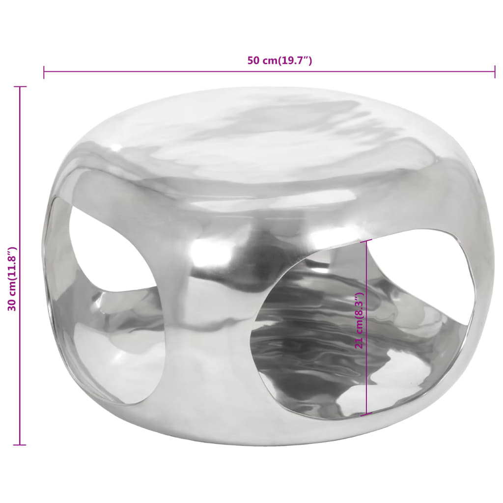 Salongbord Sofabord DIV. aluminium 50x50x30 cm sølv