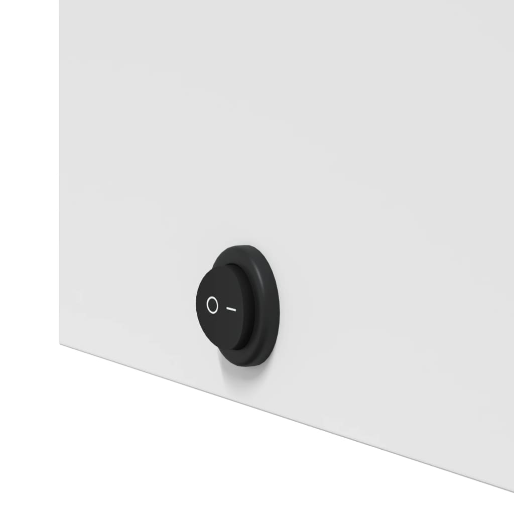 Baderomsspeilskap med LED-lys Hvit 45x13x52 cm