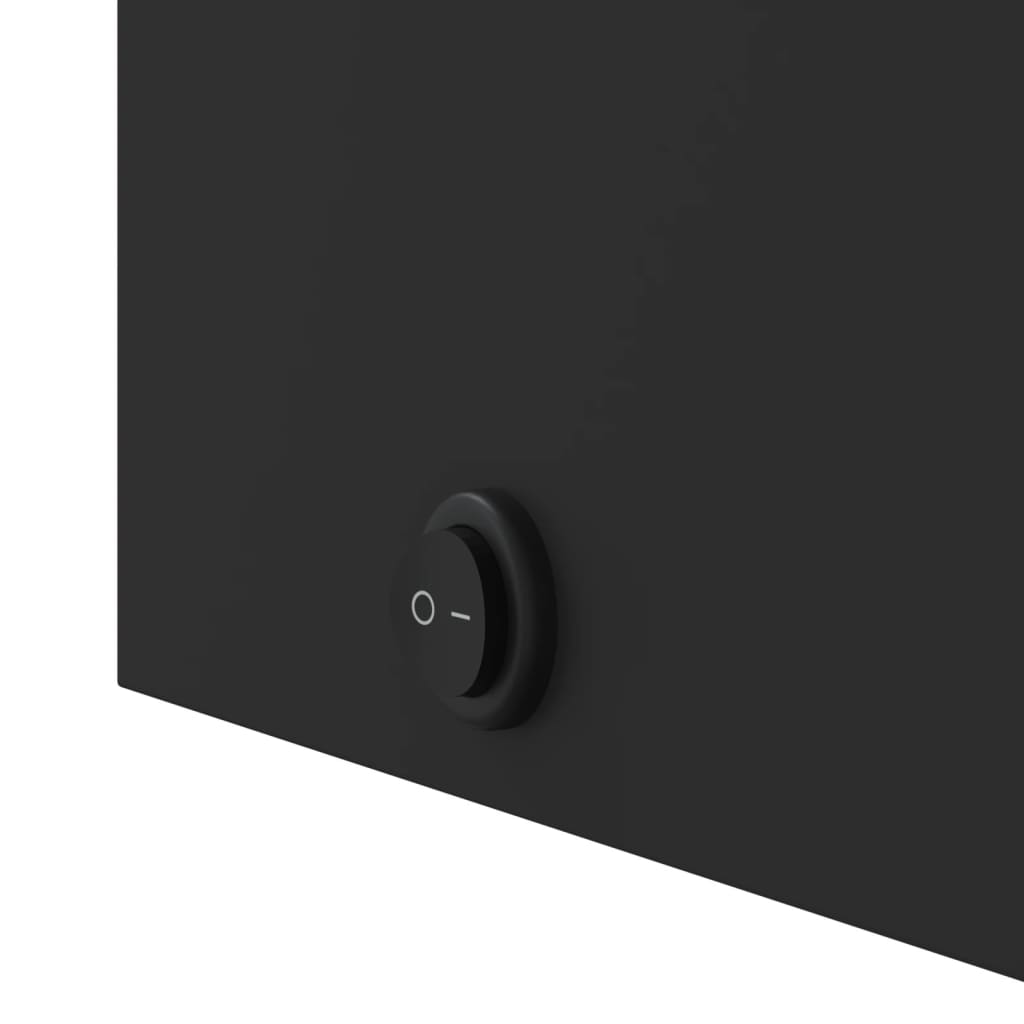 Baderomsspeilskap med LED-lys Svart 60x13x52 cm