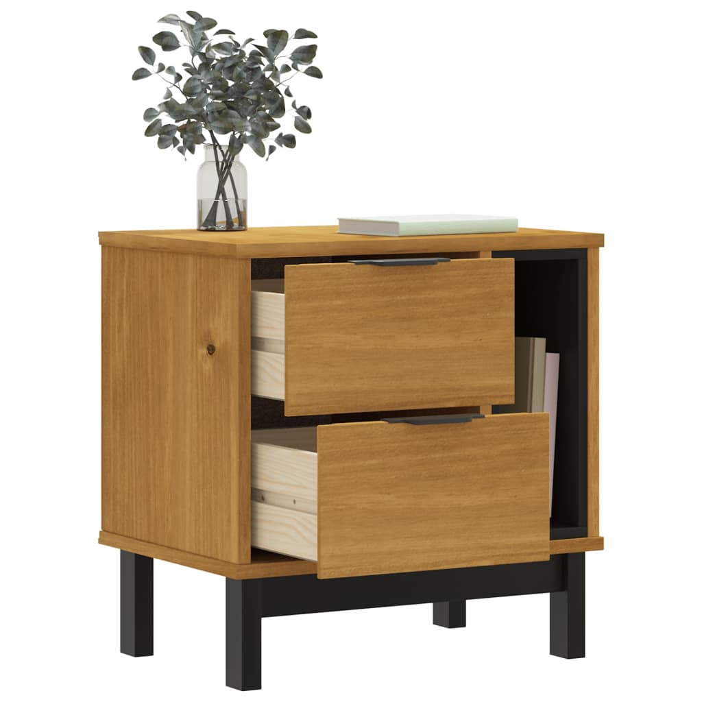 Nattbord Sengbord Tre heltre furu FLAM 49x35x50 cm
