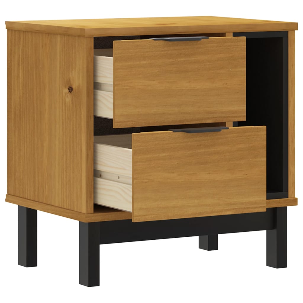 Nattbord Sengbord Tre heltre furu FLAM 49x35x50 cm