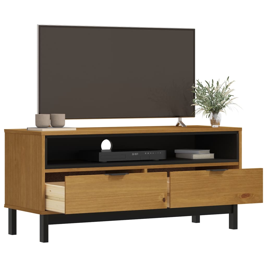 TV-Møbel Tre TV-benk heltre furu FLAM 110x40x50 cm