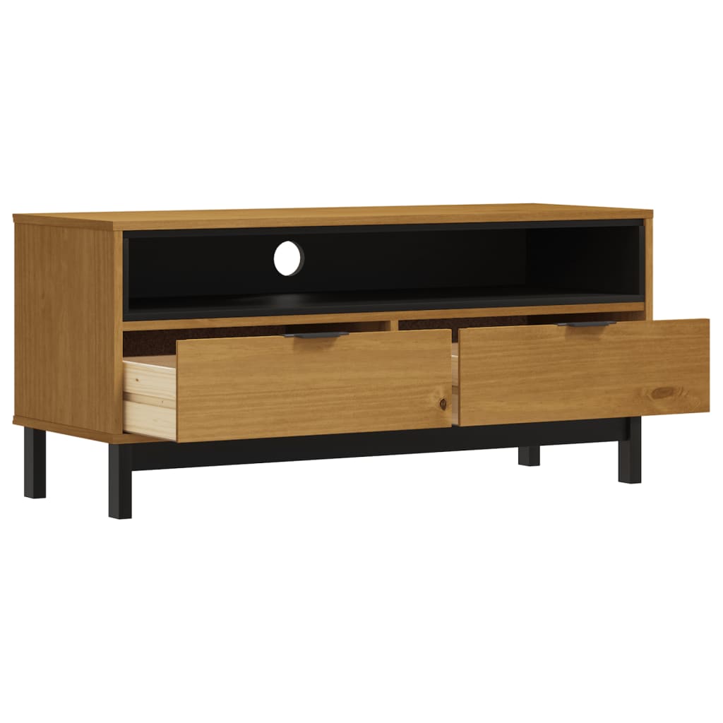 TV-Møbel Tre TV-benk heltre furu FLAM 110x40x50 cm