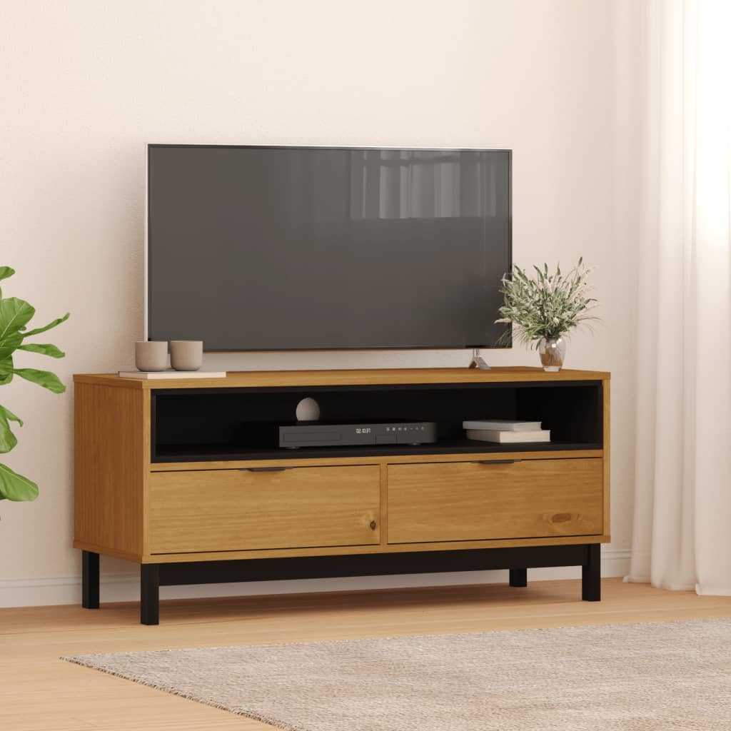 TV-Møbel Tre TV-benk heltre furu FLAM 110x40x50 cm