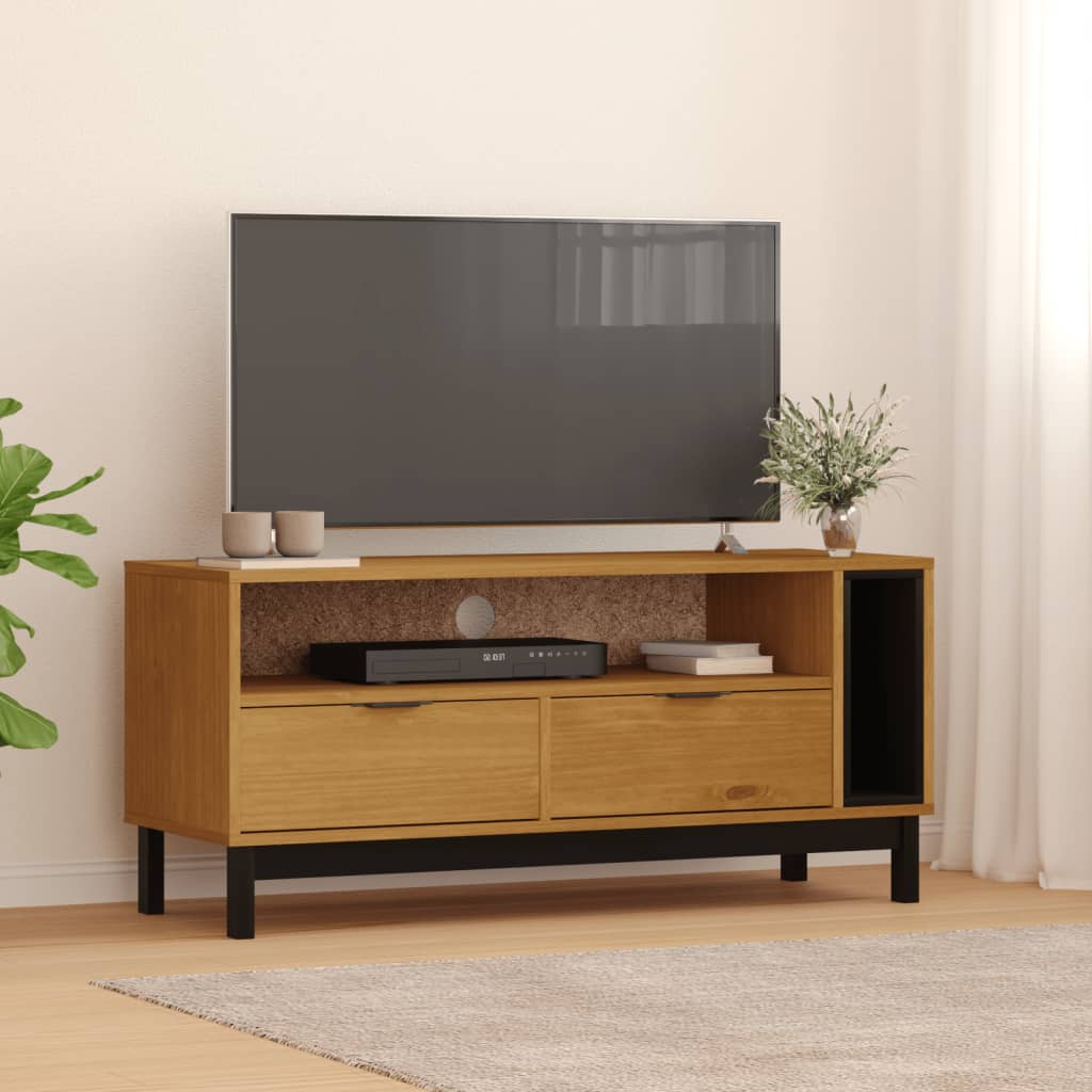 TV-Møbel Tre TV-benk heltre furu FLAM 110x40x50 cm