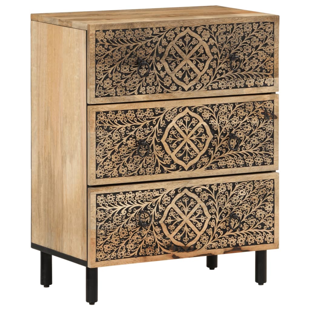 Skap heltre mango 60x33x75 cm