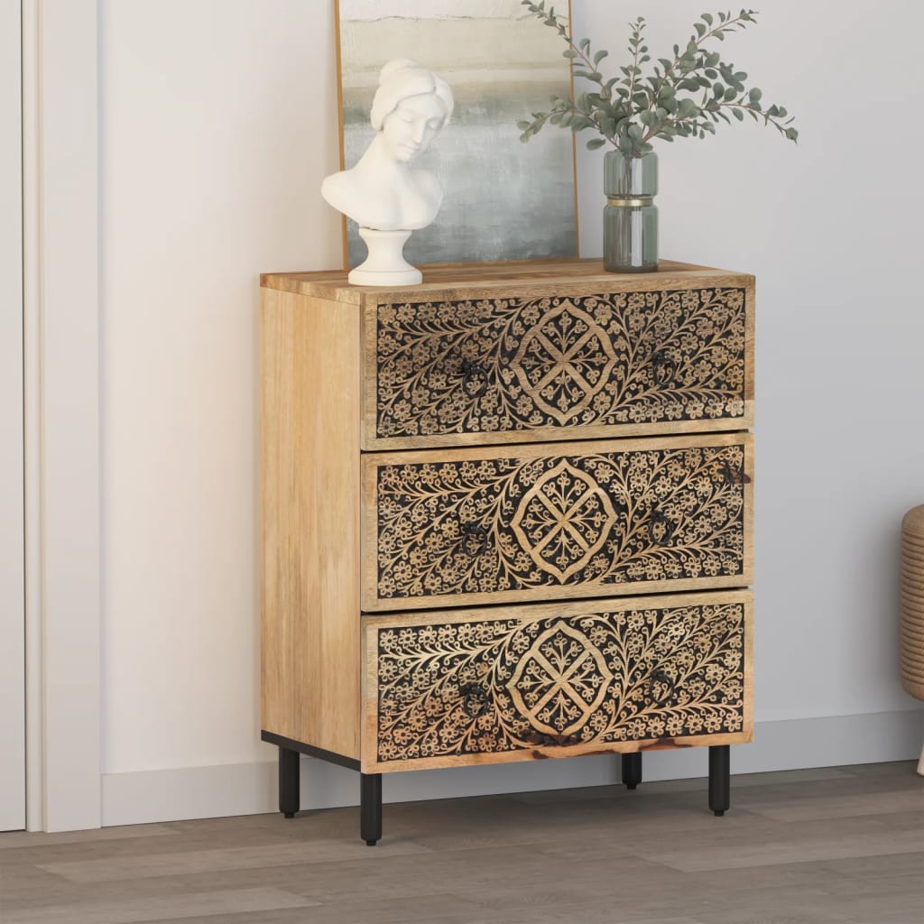 Skap heltre mango 60x33x75 cm
