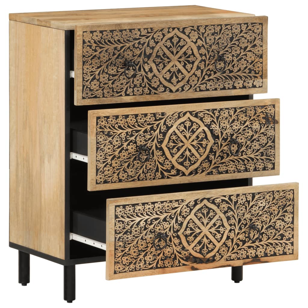 Skap heltre mango 60x33x75 cm