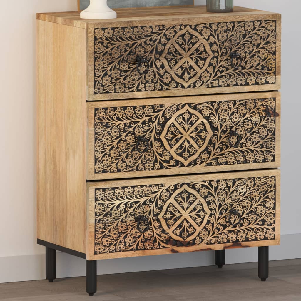 Skap heltre mango 60x33x75 cm