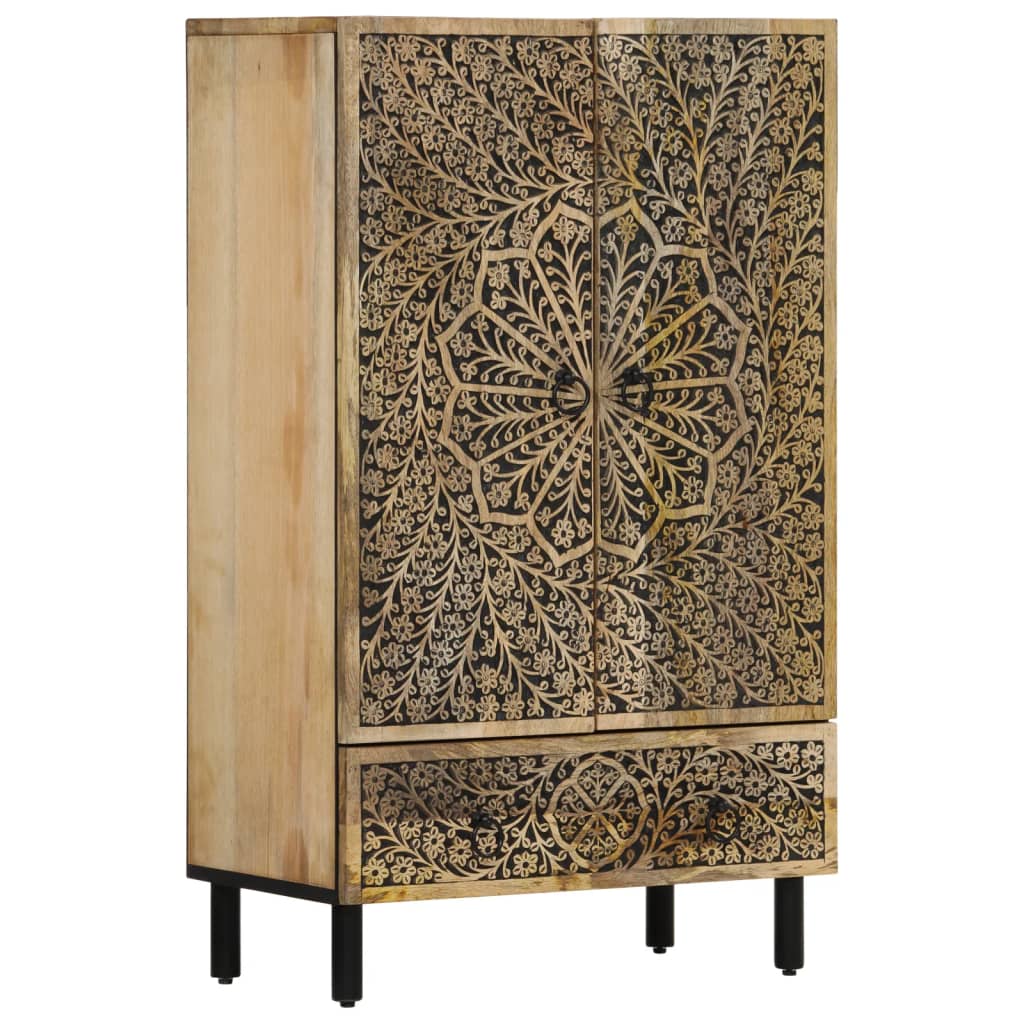 Skap heltre mango 60x33x100 cm