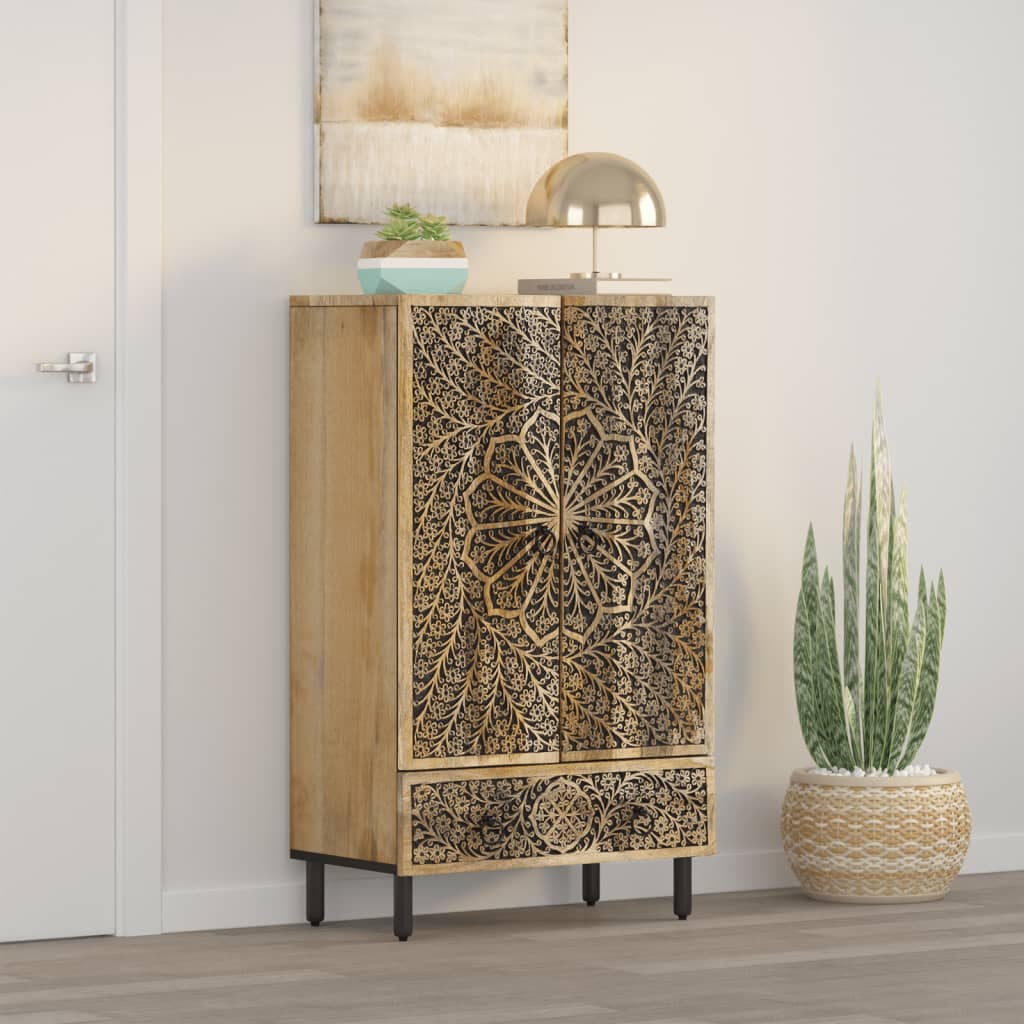 Skap heltre mango 60x33x100 cm