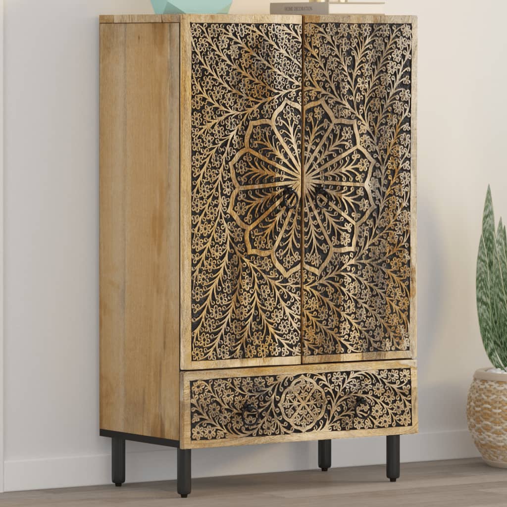 Skap heltre mango 60x33x100 cm