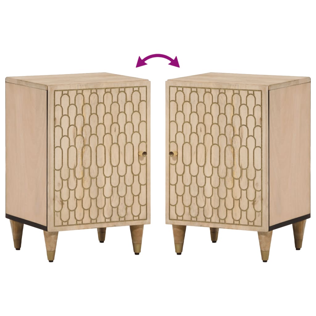 Baderomsskap 38x33x58 cm heltre mango