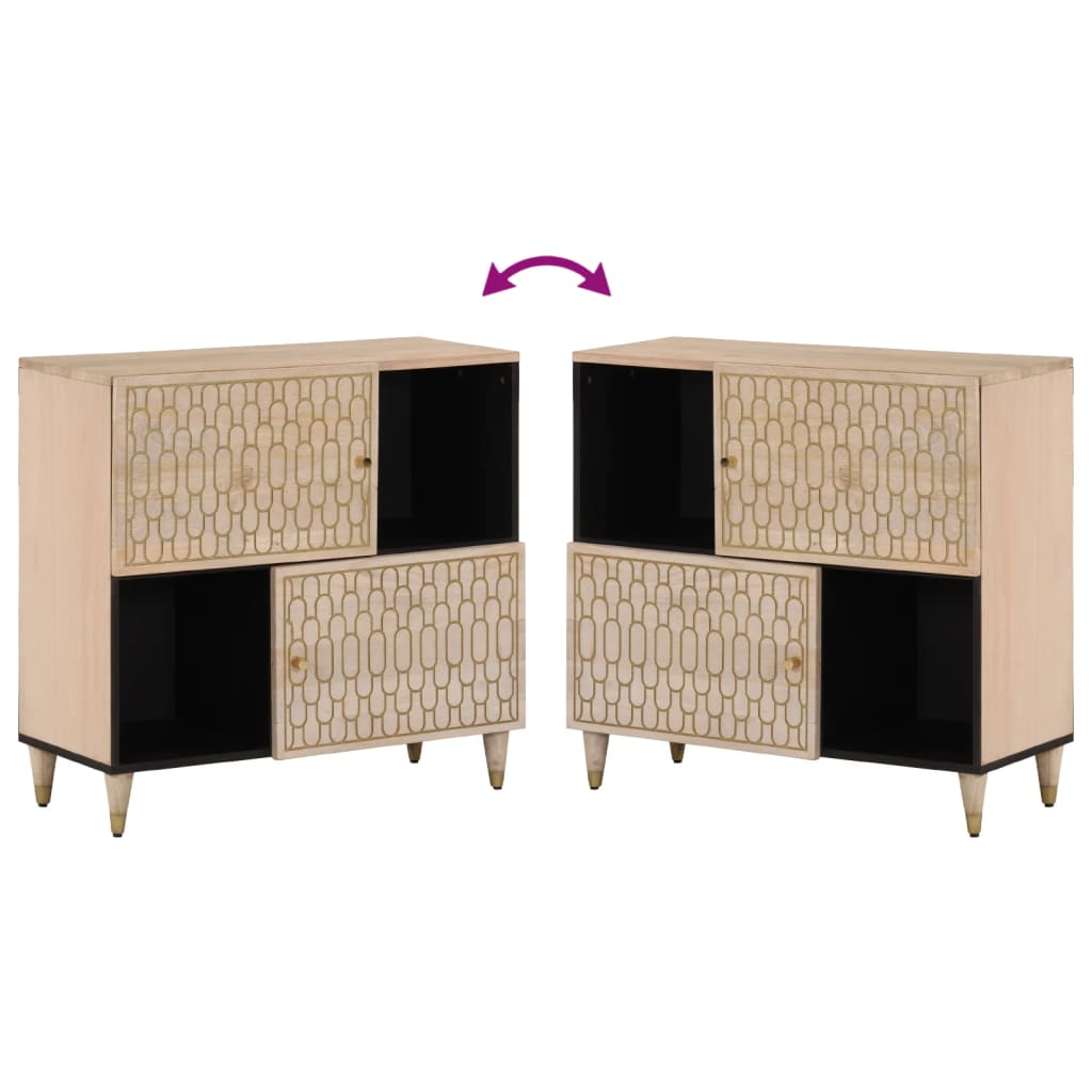Skap heltre mango 80x33x75 cm