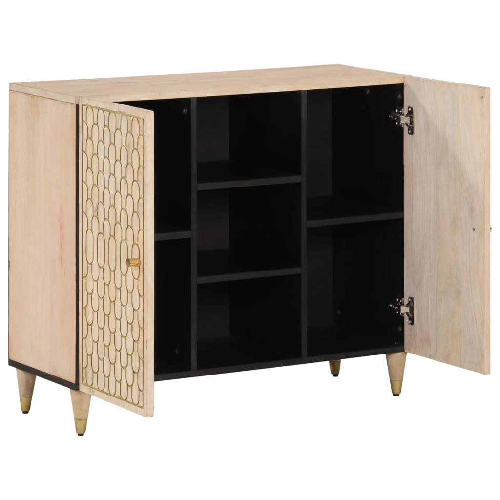 Skap heltre mango 90x33x75 cm