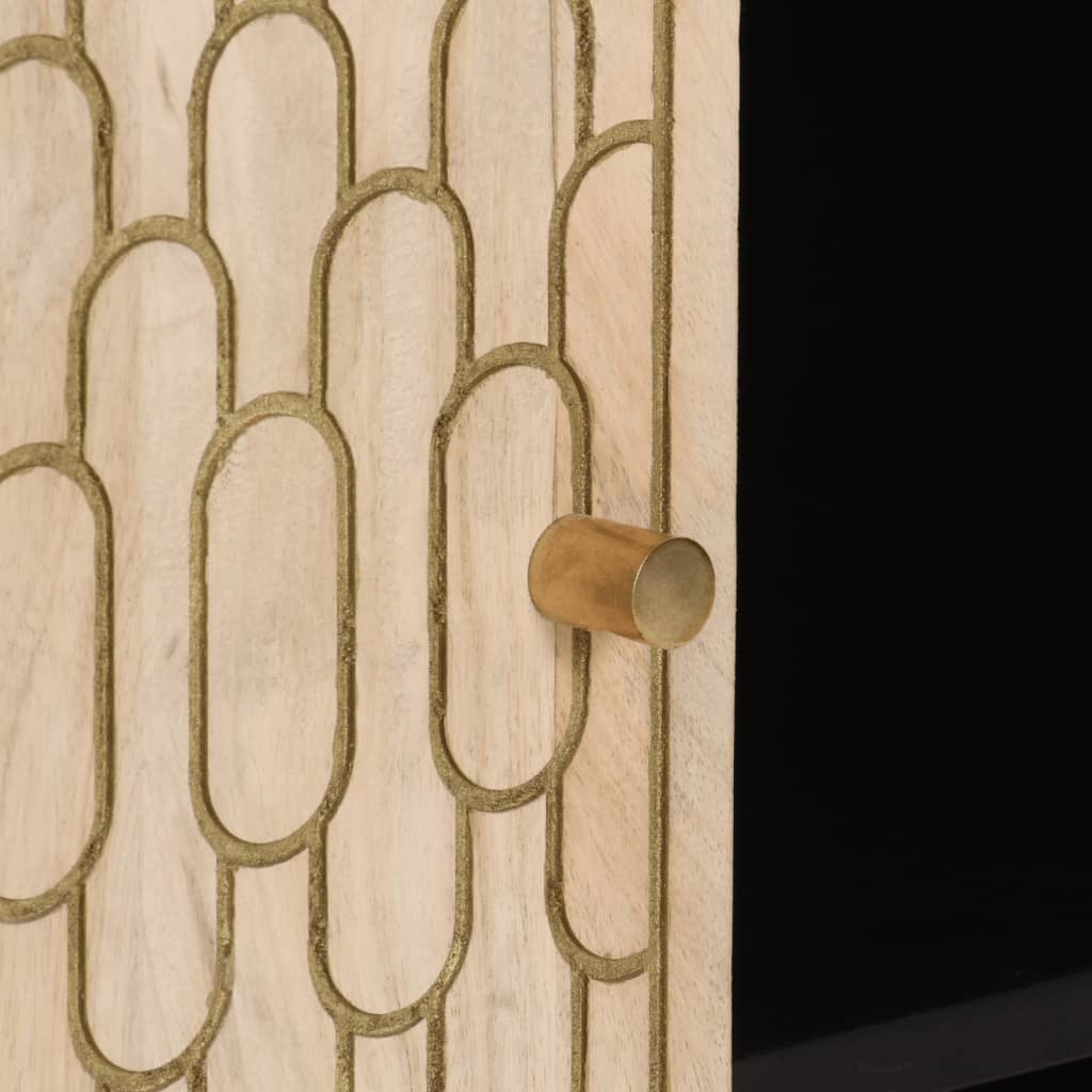 Skap heltre mango 90x33x75 cm